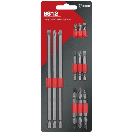 Набор бит DEKO BS12 (12 шт.) - фото 1