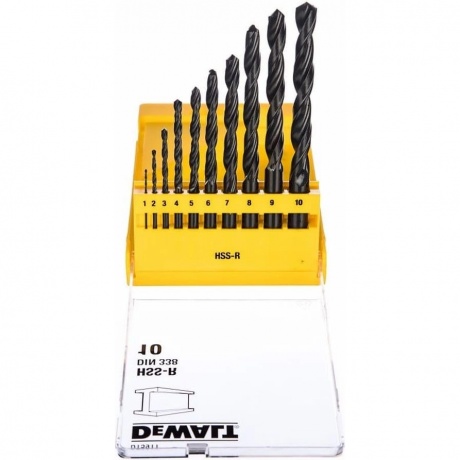 Набор сверл DeWalt DT5911-QZ по металлу 10пред для шуруповертовдрелей 1210₽