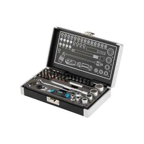 Набор бит и головок торцевых, 1/4", карданный ключ, трещотка, ад...