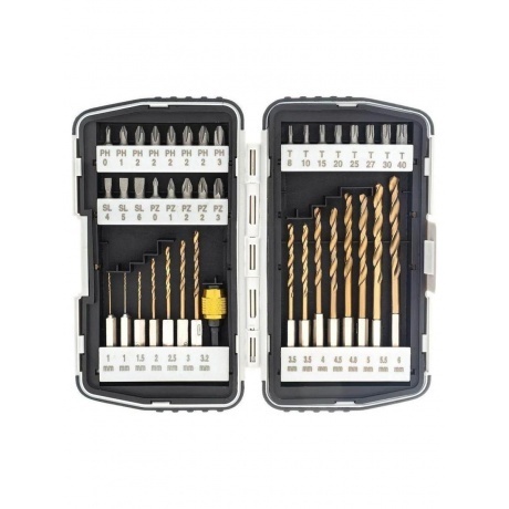 

Набор бит и свёрл, магнитный адаптер, CrV, в пласт. боксе, 40 шт. Matrix