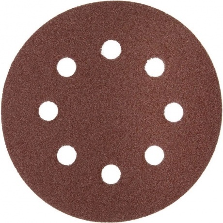 

Круг шлифовальный ЗУБР Мастер универсальный, из абразивной бумаги на велкро основе, 8 отверстий, Р120, 125мм, 5шт