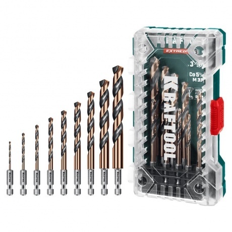 Набор сверл по металлу для винтовёртов и шуруповертов KRAFTOOL Н...