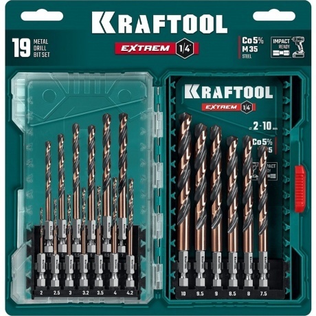 Набор сверл по металлу для винтовёртов и шуруповертов KRAFTOOL Н...
