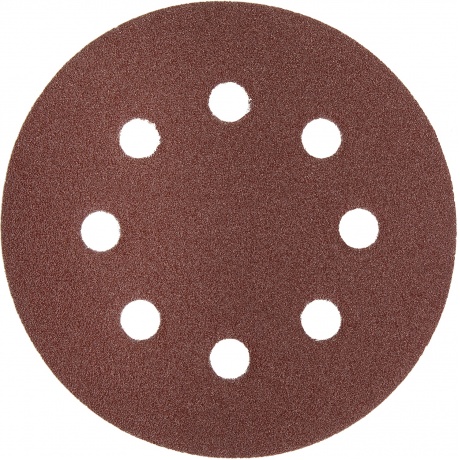 

Круг шлифовальный ЗУБР Мастер универсальный, из абразивной бумаги на велкро основе, 8 отверстий, Р100, 125мм, 5шт