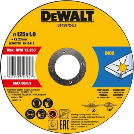 Диск отрезной DeWalt DT43972-QZ