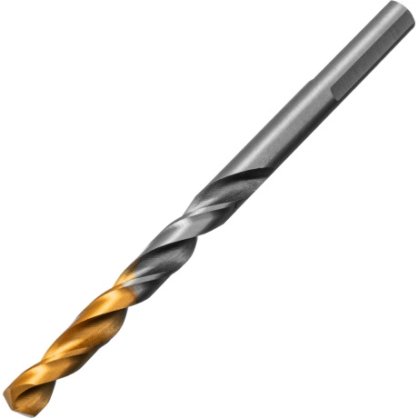 Сверло спиральное по металлу DENZEL 718235, 6 x 93мм, Р6М5, Gold...