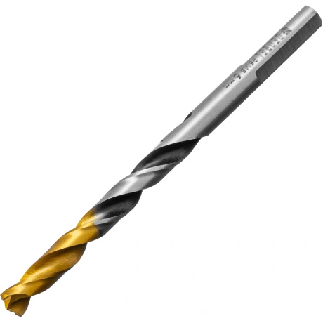 Сверло спиральное по металлу DENZEL 718278, 6 x 93мм, Р6М5, Gold...