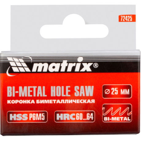 Коронка Matrix 72425, BIMETAL, 25 мм - фото 3