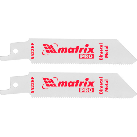 Полотна по металлу для сабельной пилы Matrix 782008, S522EF 75 / 1,4 мм, Bimetal, 2 шт., PRO