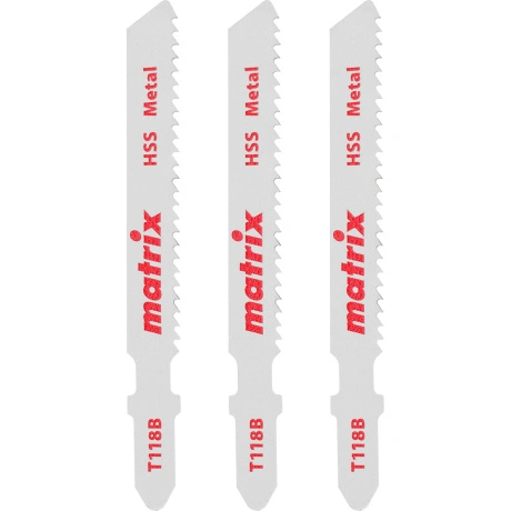 Полотна для электролобзика по металлу Matrix 78229, 3 шт.T118B, ...