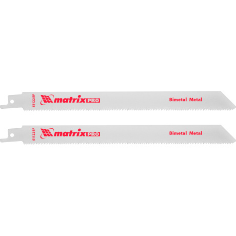 Полотна по металлу для сабельной пилы S1122EF 200 ? 1, 4 мм MATRIX 782010, 1, 2 шт., Bimetal, PRO