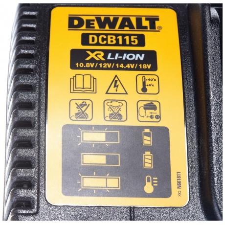 Устройство зарядное DeWalt слайдер 4A 10.8-18V DCB115 - фото 7