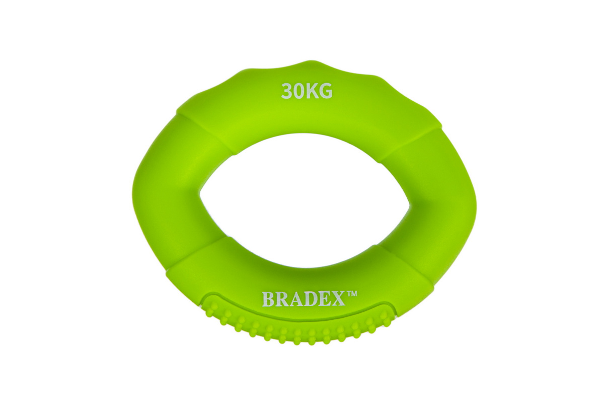 Кистевой эспандер 30 кг, овальной формы, зеленый (Resistance bands 60 LB)