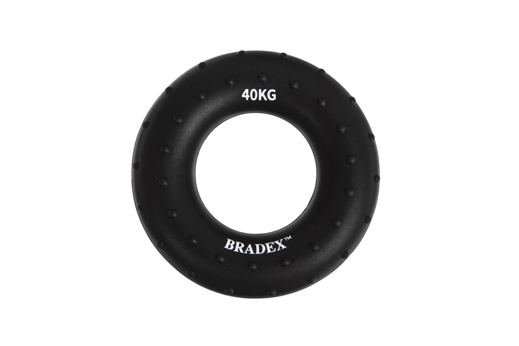 Кистевой эспандер 40 кг, круглый массажный, черный (Resistance bands 80 LB)
