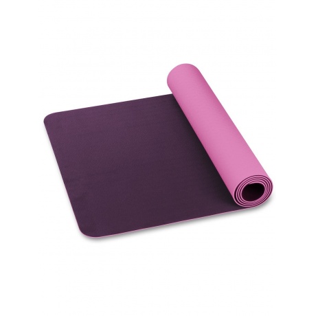 Коврик для йоги и фитнеса INDIGO TPE двусторонний, IN106, Розово-фиолетовый, 173*61*0,5 см - фото 2