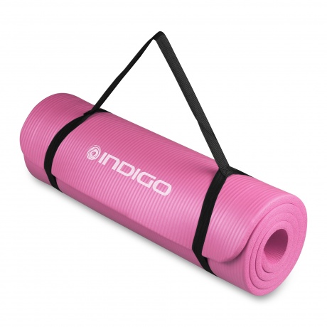 Коврик для йоги и фитнеса INDIGO NBR, IN104, Цикламеновый, 173*61*1 см - фото 7