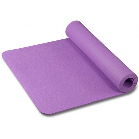 Коврик для йоги и фитнеса INDIGO TPE с рисунком IN020 173*61*0,6 см Фиолетовый - фото 1