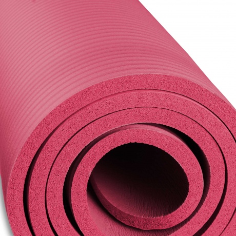 Коврик для йоги и фитнеса INDIGO NBR IN194 173*61*1,5 см Бордовый - фото 3