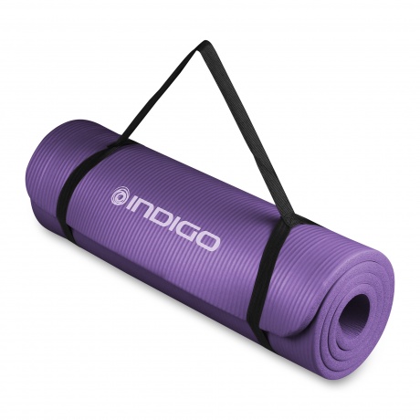Коврик для йоги и фитнеса INDIGO NBR IN229 173*61*1,2 см Сиреневый - фото 4