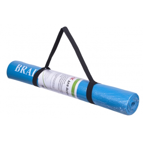 Коврик для йоги и фитнеса Bradex SF 0693, 173*61*0,3 см, бирюзовый с переноской (Yoga mat 173*61*0,3 cm light blue with a hanger) - фото 6