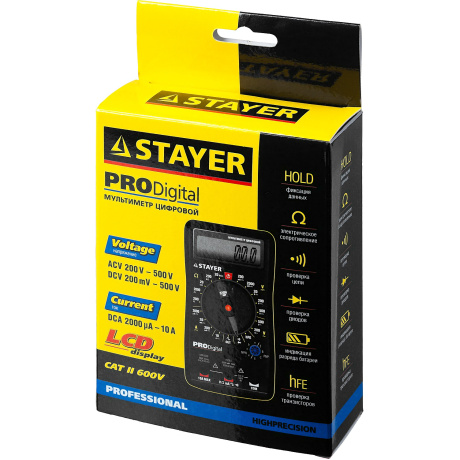 Мультиметр цифровой Stayer PROFESSIONAL PRODigital 45310 - фото 5