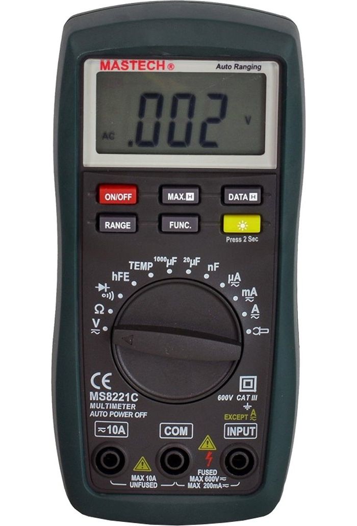 Мультиметр Mastech MS8221C комплект щупов mastech t3016