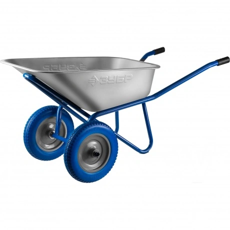 Тачка строительная двухколесная ЗУБР ПТ-300, 110 л, 240 кг, Проф...