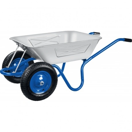 Тачка строительная двухколесная ЗУБР ПТ-350, 130 л, 280 кг, Проф...
