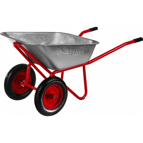 Тачка строительная двухколесная ЗУБР Т-22, 110 л, 200 кг, (39950...