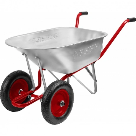 Тачка садово-строительная двухколесная ЗУБР Т-21, 90 л, 180 кг, ...