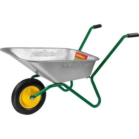 Тачка садовая одноколесная GRINDA GB-1, 80 л, 100 кг, (422399)