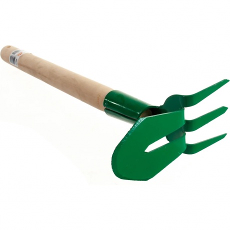 Мотыга-рыхлитель, РОСТОК 39625, с деревянной ручкой, лепесток+3 зуба - фото 3