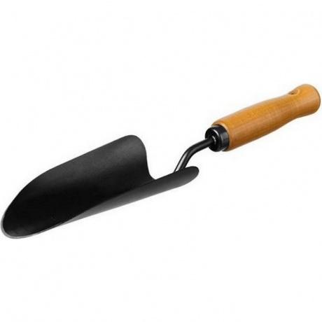Совок посадочный GRINDA ProLine 180х90х375 мм, деревянная ручка, (421512)