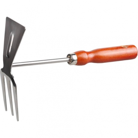 

Мотыжка садовая GRINDA 260 мм, 3 зубца, нержавеющая сталь, прямое лезвие, деревянная ручка, (8-421135)