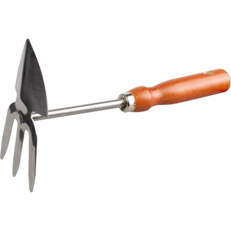 

Мотыжка садовая GRINDA 270 мм, 3 зубца, нержавеющая сталь, сердцевидное лезвие, деревянная ручка, (8-421139)