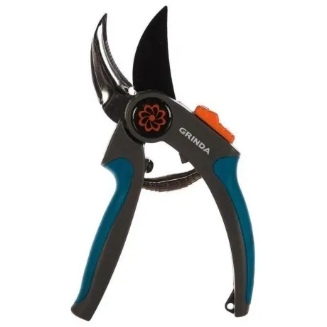 Секатор GRINDA P-55, 205 мм, с двухкомпонентными рукоятками, пло...