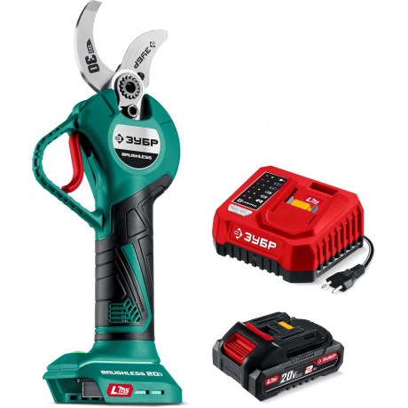 

Секатор аккумуляторный ЗУБР 20 В, 30 мм макс. рез, 1 АКБ LMS (2 Ач), (СКБ-2030-21)