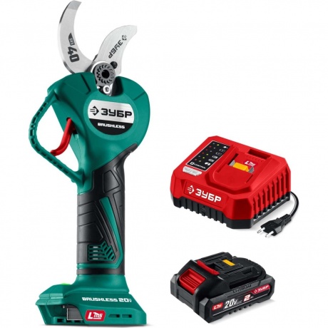 

Секатор аккумуляторный ЗУБР 20 В, 40 мм макс. рез, 1 АКБ LMS (2 Ач), (СКБ-2040-21)