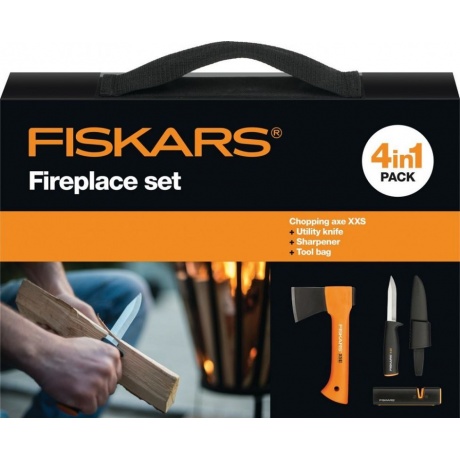 Топор Fiskars Х5 средний черный/оранжевый в комплекте:нож (1025441) - фото 5