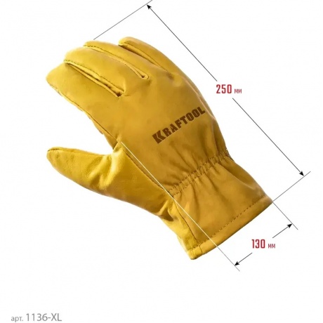 Перчатки KRAFTOOL EXTREM, XL (10) кожаные рабочие (1136-XL) - фото 16