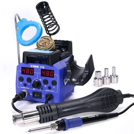 

Станция паяльная ELEMENT 112 (фен + паяльник)