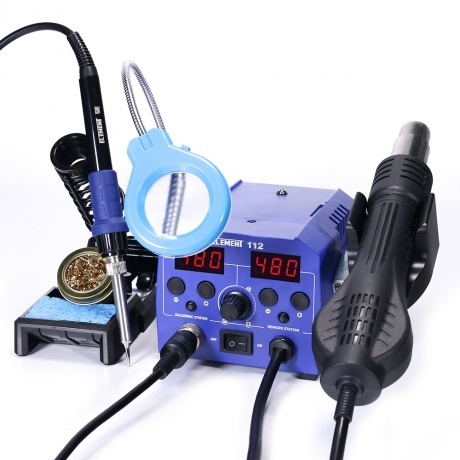 Станция паяльная ELEMENT 112 (фен + паяльник) - фото 2