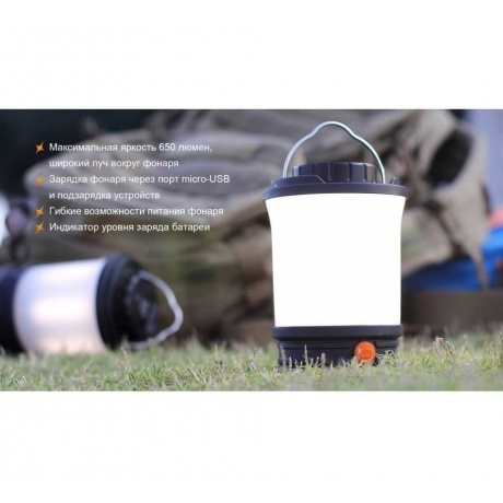 Фонарь светодиодный Fenix CL30R черный, 650 лм, аккумулятор - фото 4