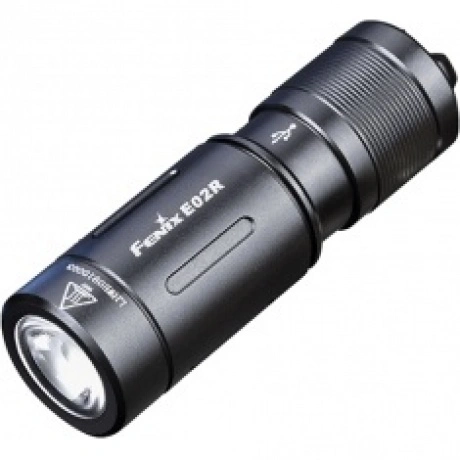 Фонарь-брелок светодиодный Fenix E02R, черный, 200 лм, встроенны...