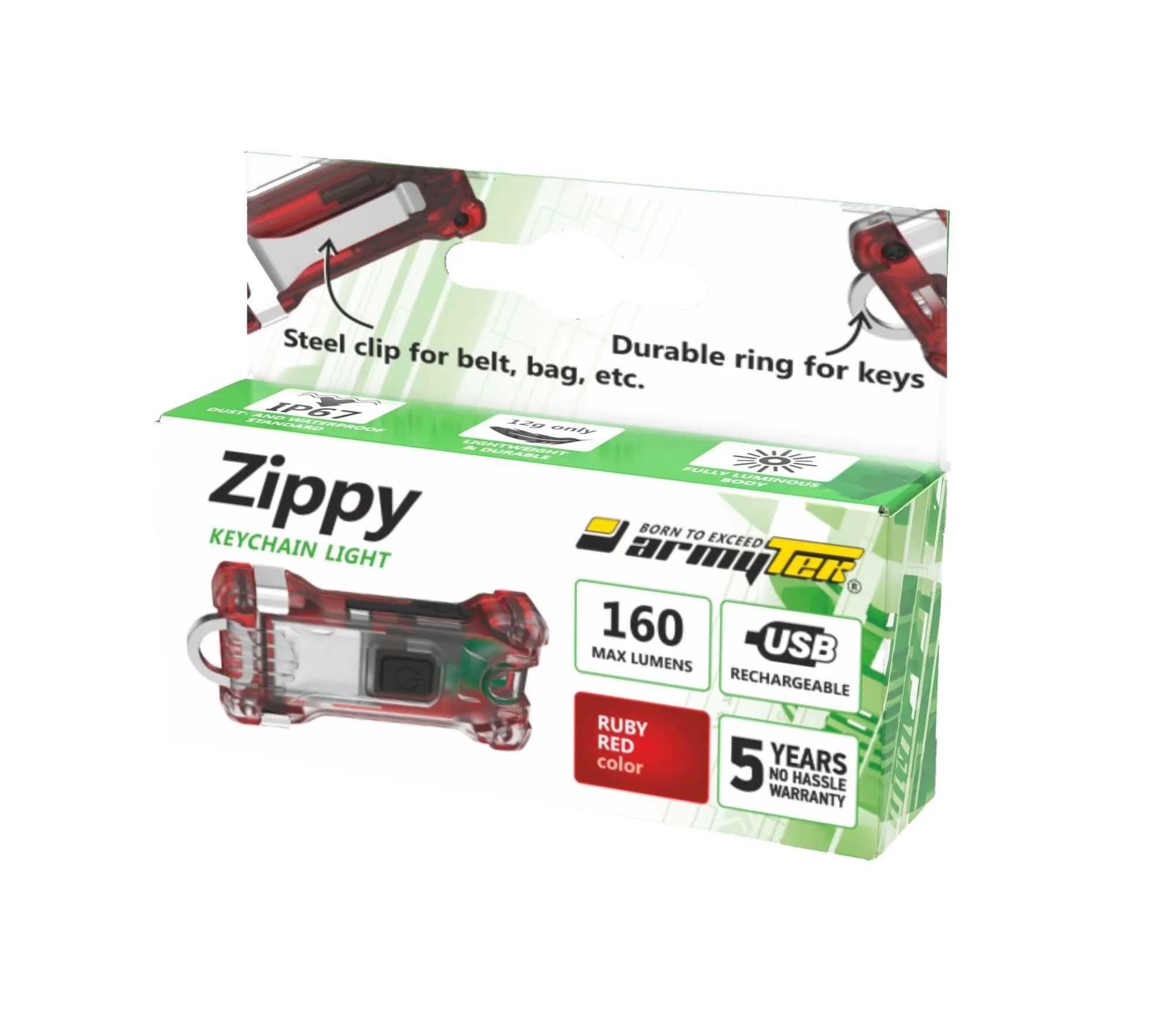 Мультифонарь светодиодный Armytek Zippy Red, 160 лм, аккумулятор - фото 5