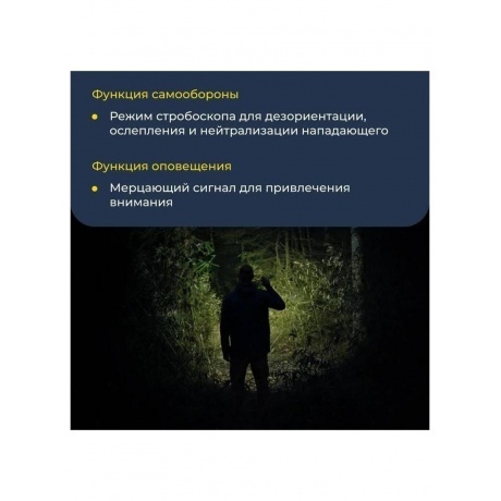 Фонарик HOTO Flashlight Tactics 2300 (серебристый, QWSDT005) - фото 4