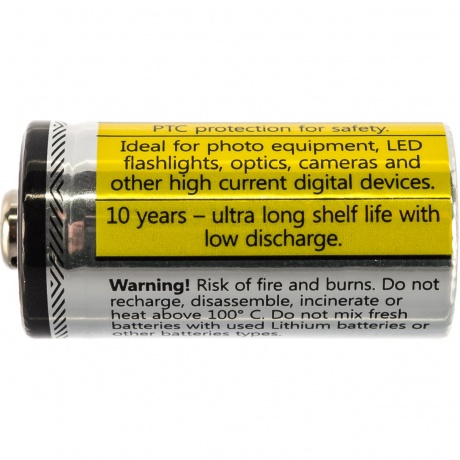 Батарея Armytek CR123A lithium 1600mAh, PTC защита - фото 2