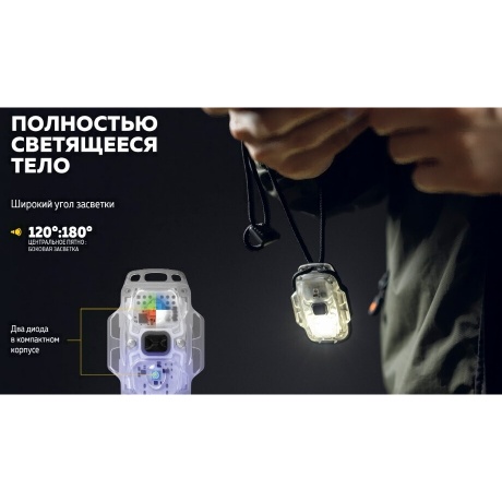 Мультифонарь светодиодный Armytek Crystal Pro UV, 200 лм, серый - фото 26