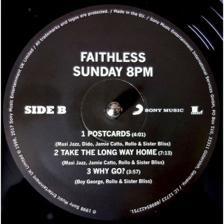 Faithless - Sunday 8pm (0889854227517) виниловая пластинка - фото 4