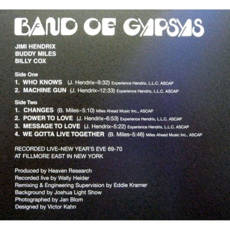 Jimi Hendrix - Band Of Gypsys (0886976239916) виниловая пластинка - фото 17